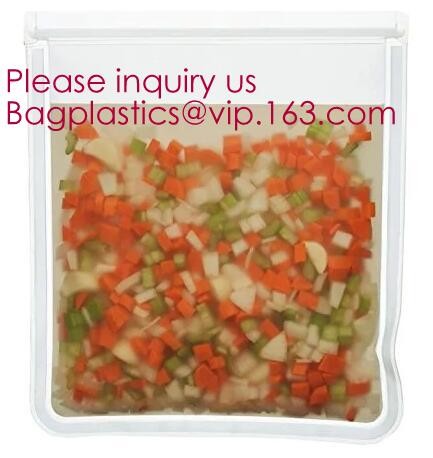 Reusable Silicone Food Storage Bag Washable Silicone Fresh Bag for Fruits Vegetables Meat Preservation bagplastics bagea