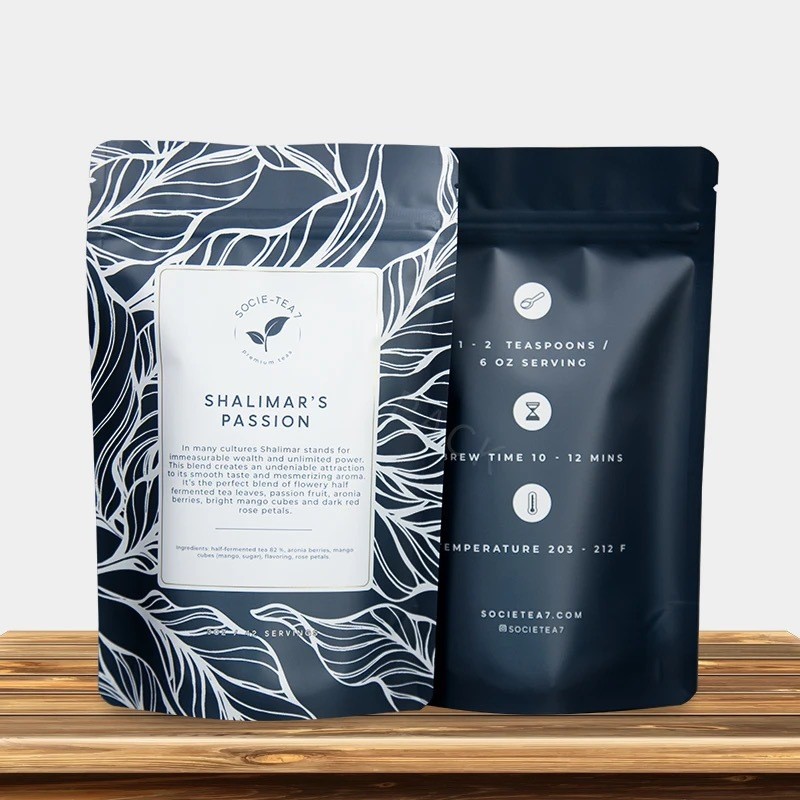 Custom Smell Proof Biodegradable Flat Bottom Bags Eco Friendly Paper Coffee Bean Packaging Bag With Zipper Valve And Tin