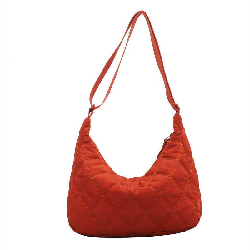 Winter messenger bag women dumpling bag lightweight small shoulder armpit bag