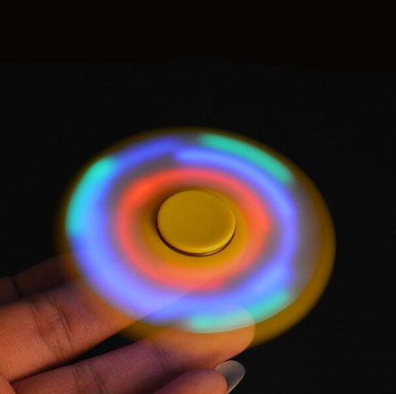 LED light Fidger Hand Spinner Torqbar Brass Finger Toy EDC Focus Gyro Gift