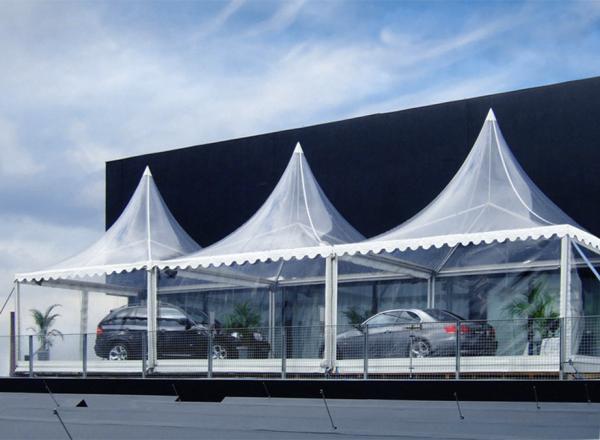 Custom Branding Gazebo Pagoda Tent All Weather Protection For Corporate
