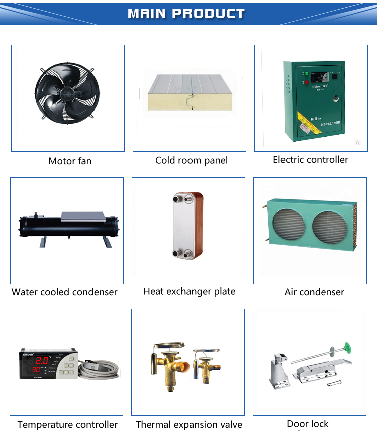 2CES-3Y compressor Box type Air cooled 3HP condensing unit fan grille and blades stainless steel condensing unit price