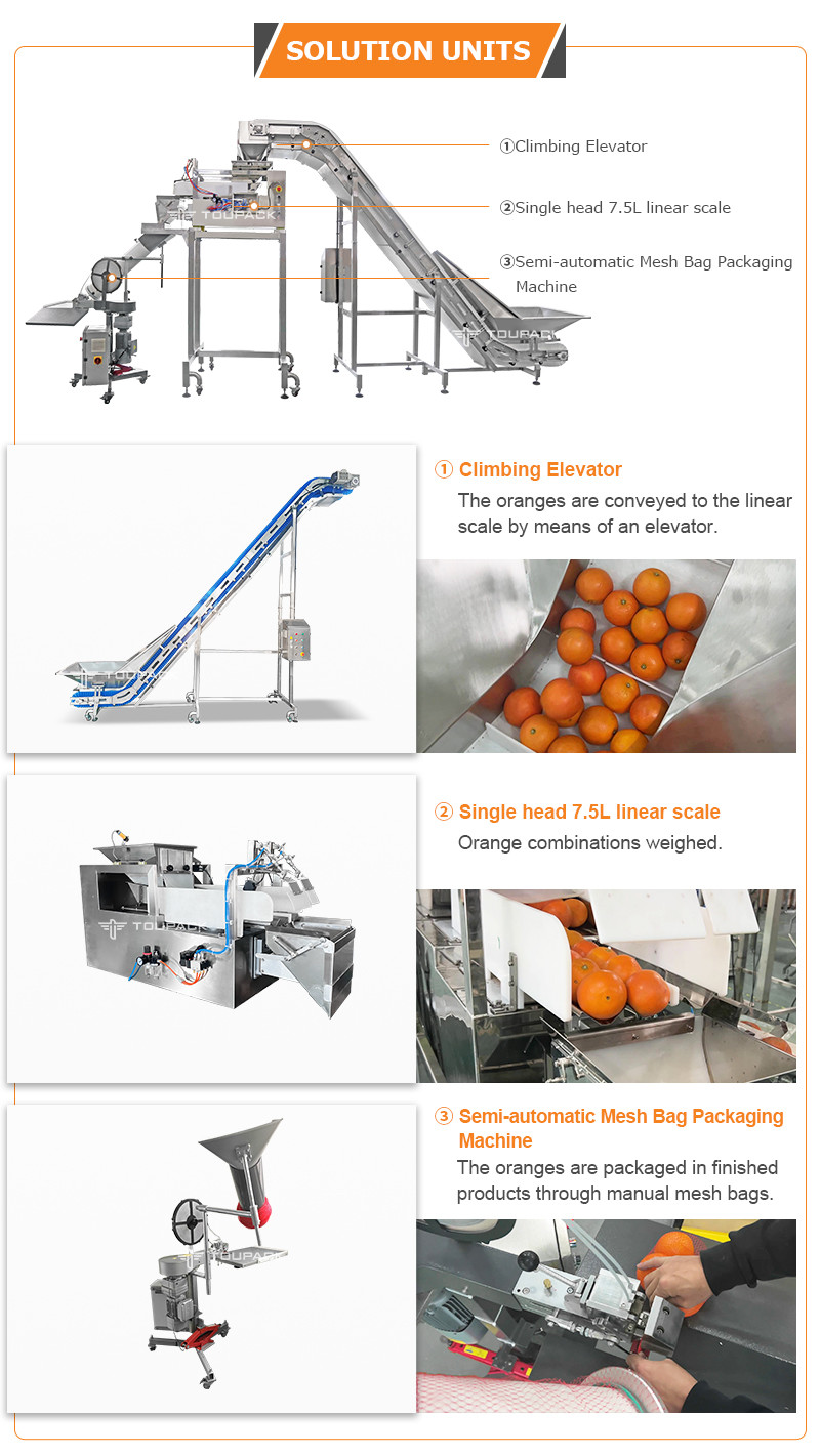 TOUPACK Mesh Bag Fruit Package Machine / Semi Automatic Citrus Net Bag Packaging Machine