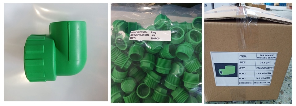 China Made PPR Fitting for Residential Hot and Cold Water Pipeline System