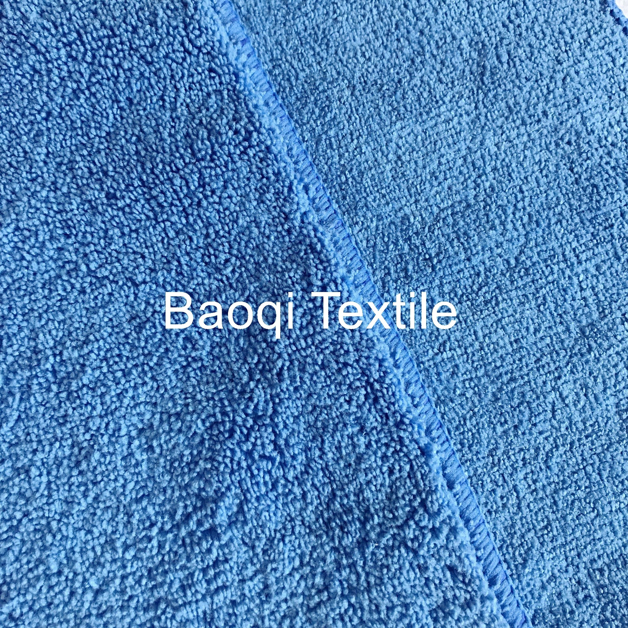 Blue color kitchen dish towels , car drying towel,thick double sides microfibe100% polyester car drying fabric