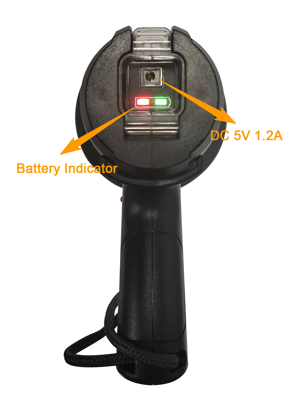 Black Cordless Handheld Led Spot Lights 1100 Lumens Max For Searching