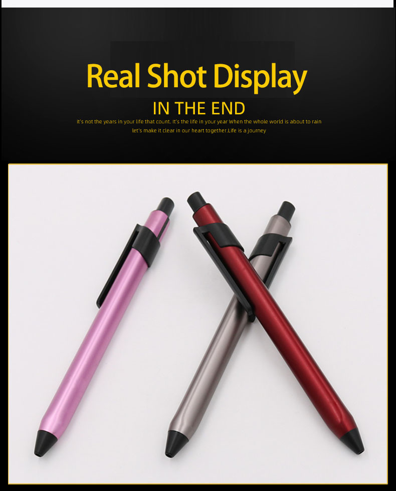 Business Metal Ball Pen 1.0mm Hotel Office Press Signature Pen Custom Logo