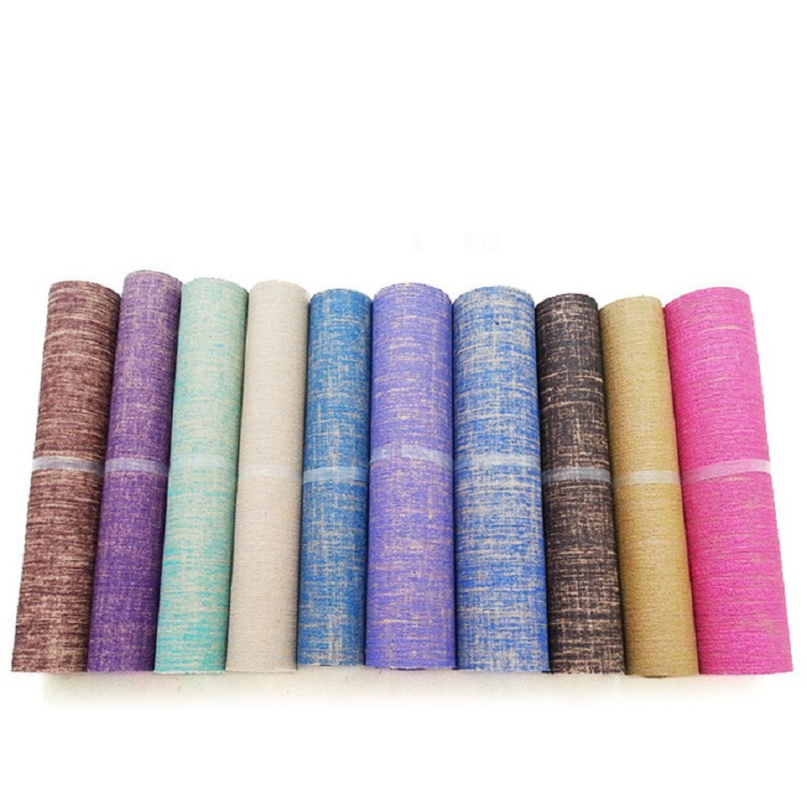 Natural Organic Non Toxic Ecofriendly Jute Cotton Yoga Mats With Custom Logo Natural Rubber Anti-Tear