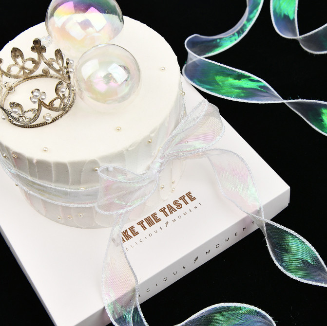 Bouquets Cake Boxes Mesh Flowers Gifts Ribbons Illusion Fish Tail Ribbons 3cm