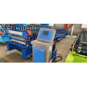 Roofing Glazed Tile Ppgi Double Layer Roll Forming Machine Plc Control