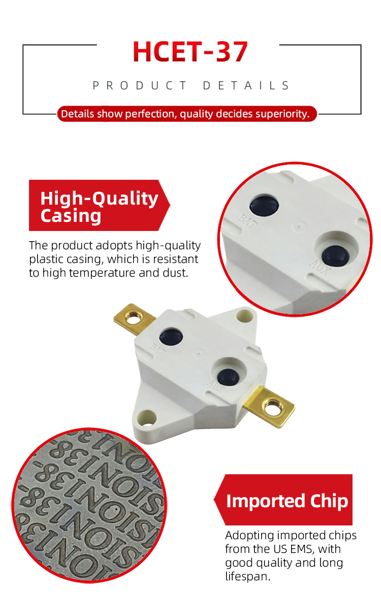 HCET 37 Series Compact Type L Auto Rest 120 Amp Circuit Breaker Bolt Down Auto Reset Fuses Type I