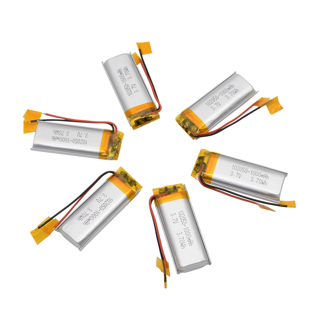 KC Approved 102050 3.7V 1000mAh Polymer Lithium Battery Pack