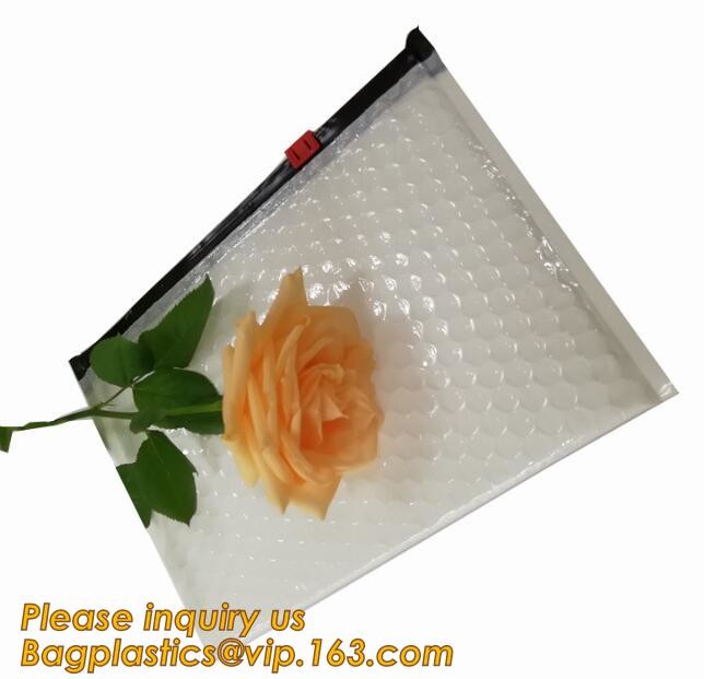 air mail metallic holographi rose gold bubble padded mailer / Zip lockkk bubble bag/ slider bubble bag,Holographic Factory