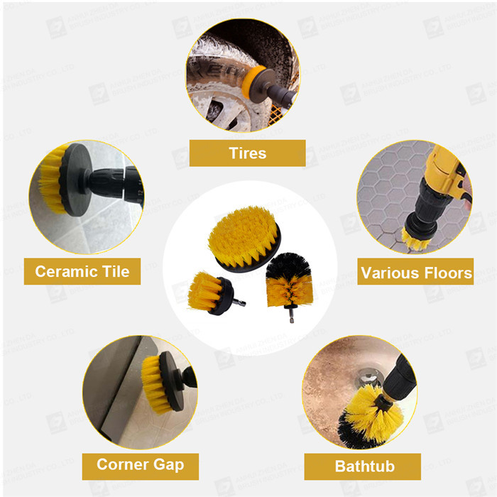 20 Pcs Scrubber Drill Brush Set Polishing Pad Car Cleaning Brushes