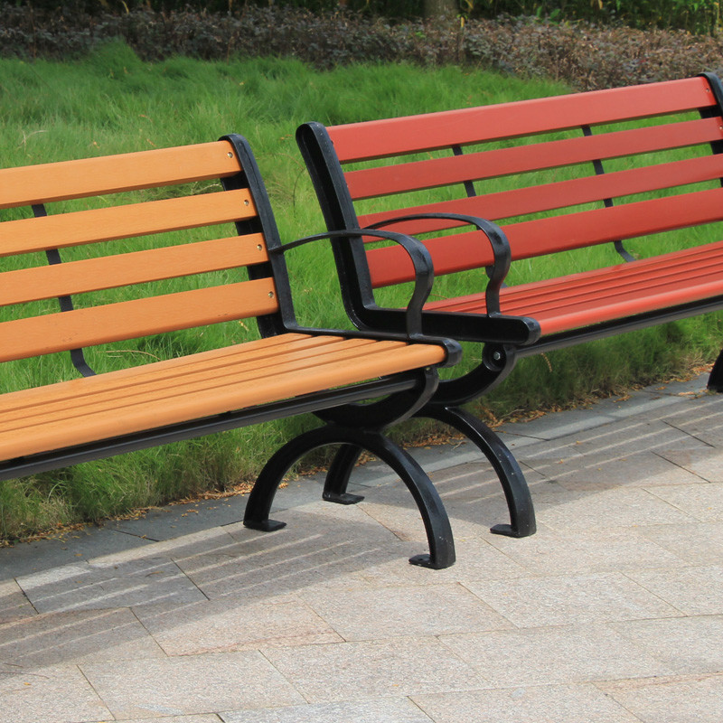 Bao Tuo outdoor thickening of cast iron park chairs lounge chairs red 1.5 meters BTC-035