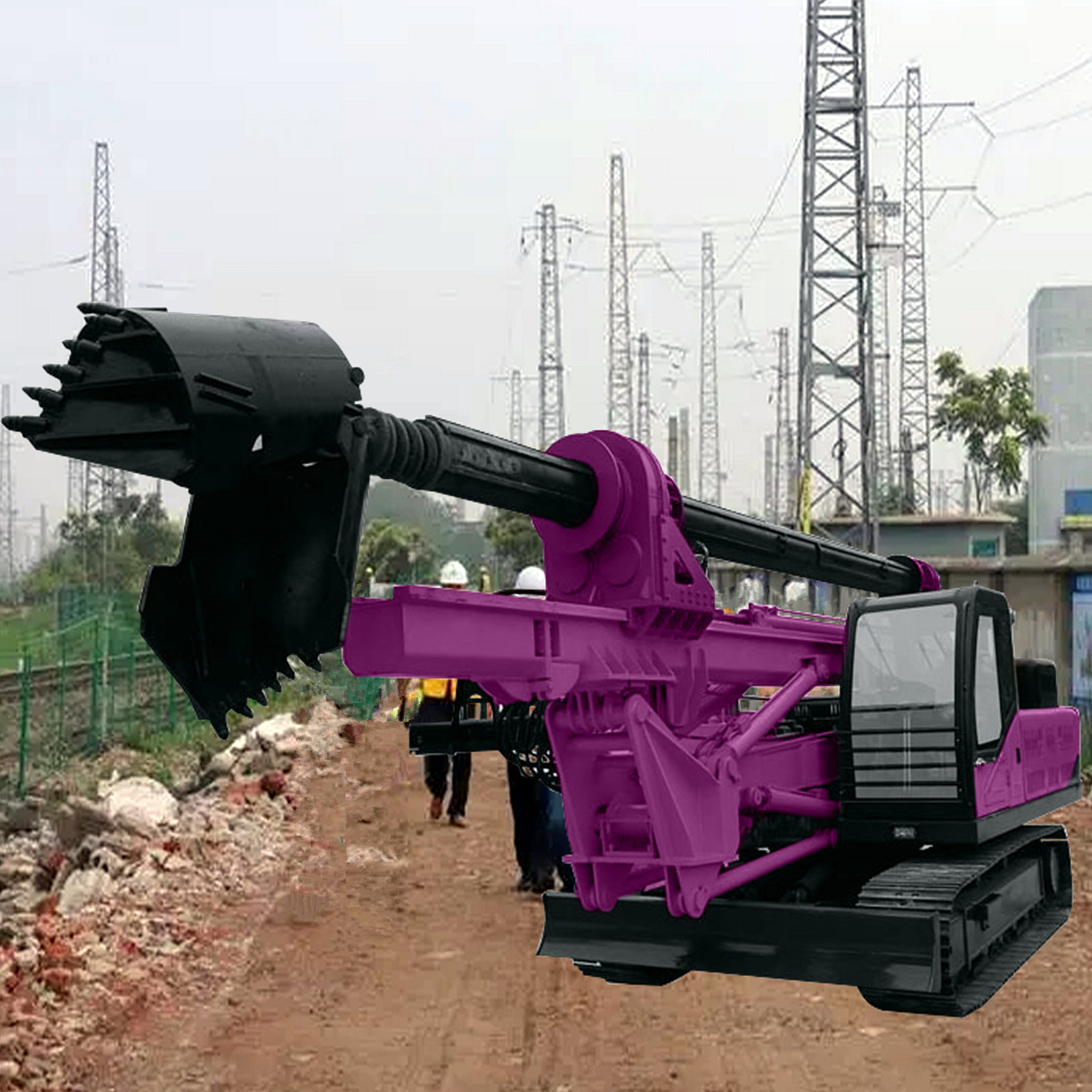 Rotary Borehole Drilling Rig Equipment Hydraulic Portable Rotary Drilling Rig Machine
