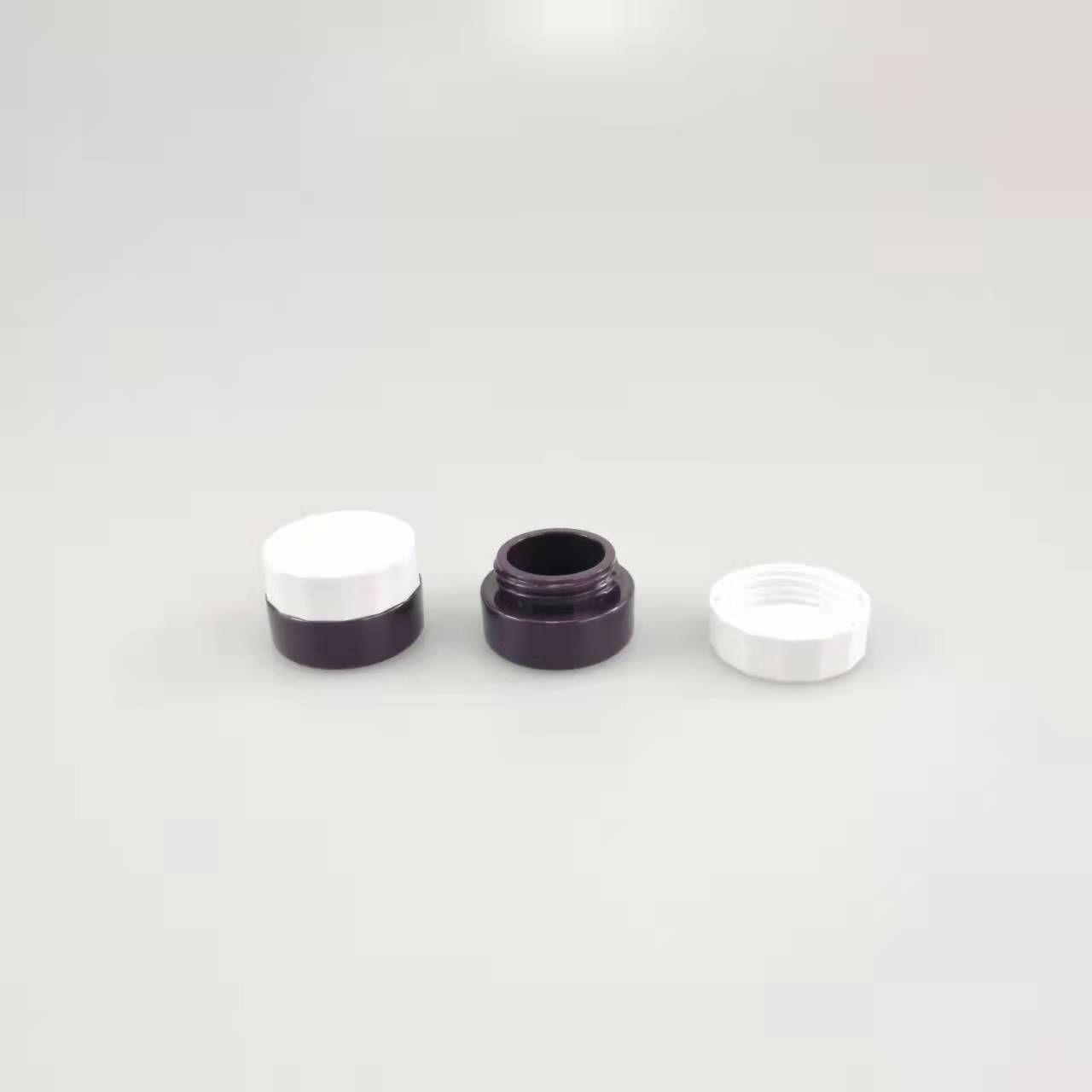 Silk-screen Printing 5g 10ml 10g 15ml 30g 1oz Plastic PP Empty Black Nail UV Gel Jars