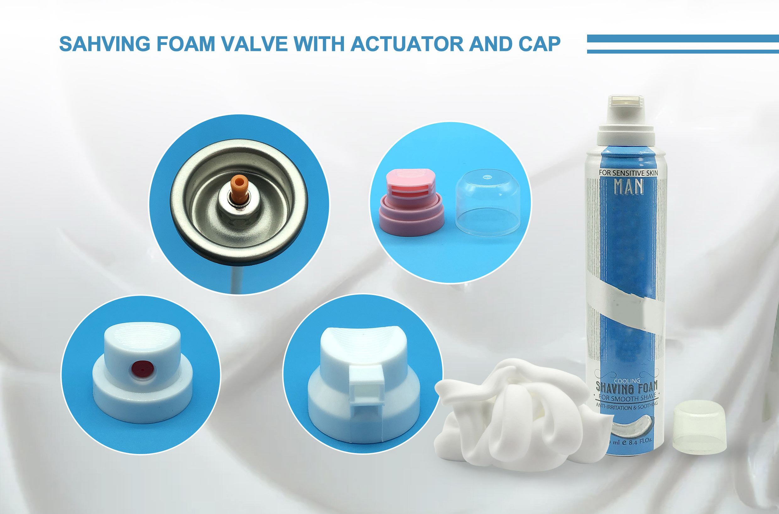 Premium Shaving Foam Valve for Men with Smooth Dispensing