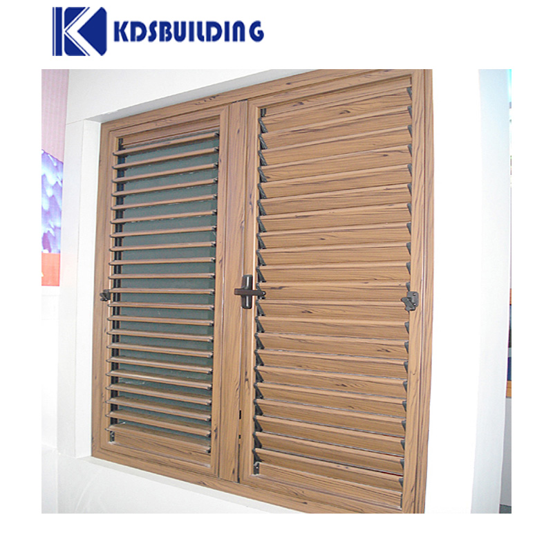 Slide Door Wood Color Aluminum Windows Antique Blind Shade Window Shutter For Window Shutter