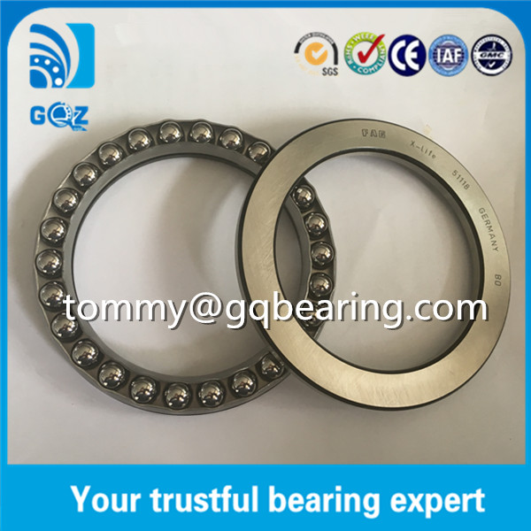 51118 Single Direction Thrust Ball Bearing With Seat Washers 90*120*22mm