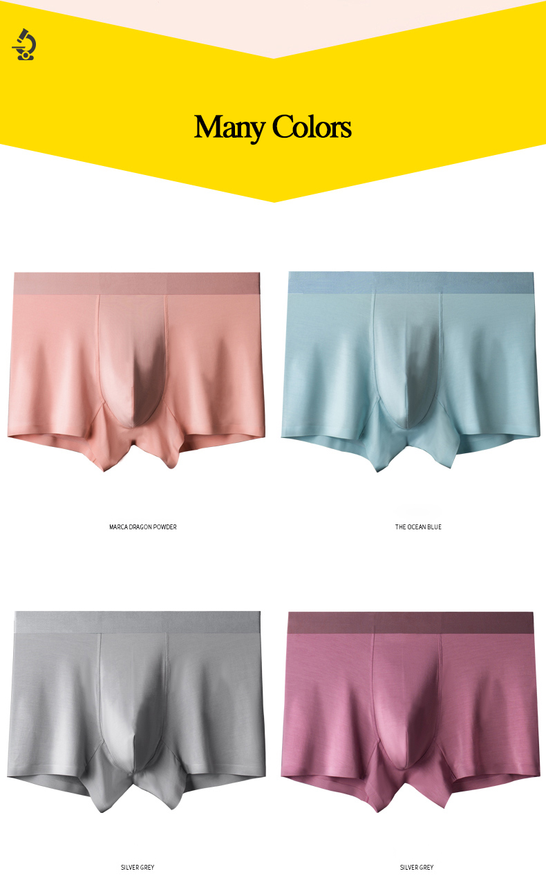 Elasticity 3XL Mens Boxer Briefs Seamless Morandi Color Plus Shorts
