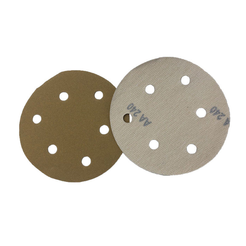 Green Round 5'' Adhesive Backed Sandpaper Sheets For Grinding