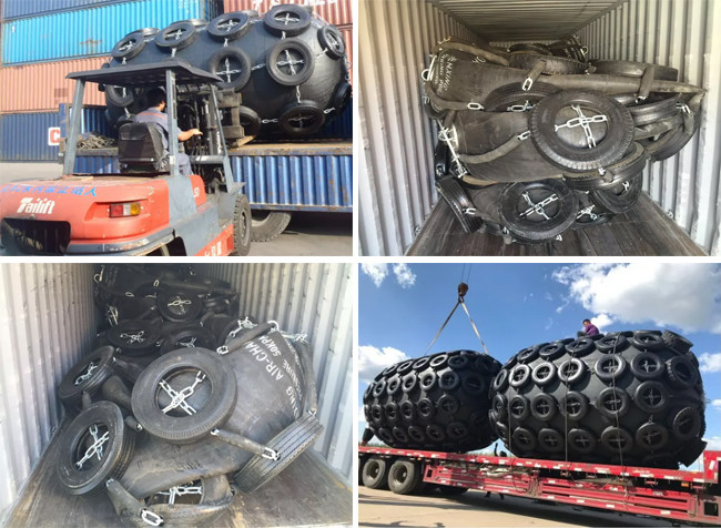 High Compression Floating Pneumatic Rubber Fenders High Tensile Weather Resistance