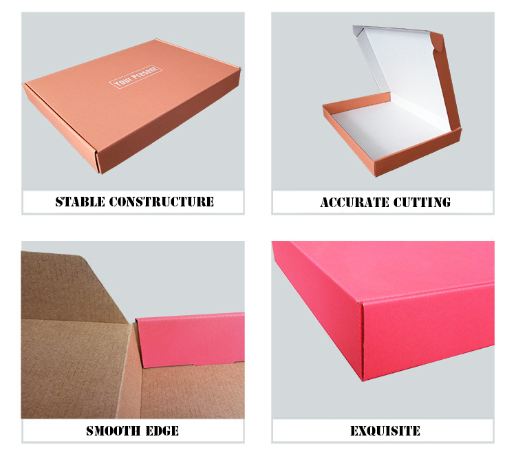 Custom Logo Blue Corrugated Cardboard Mailers Box CMYK Printing