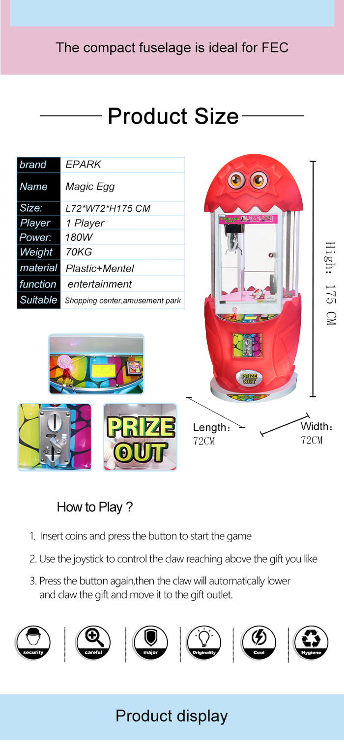 Wholesale arcade crane machine chocolate candy claw crane vending machine claw bear for sale