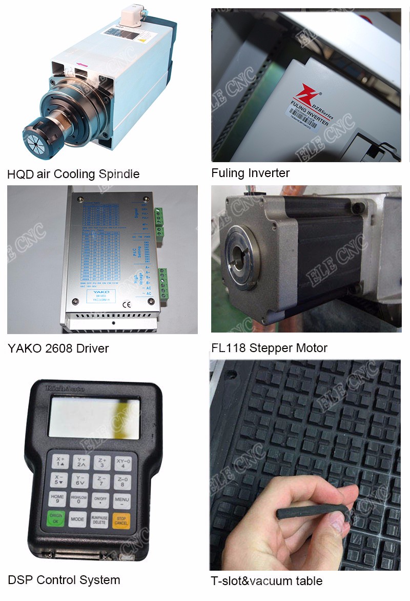 Heavy Duty Cnc Router Woodworking Machine , Wood Cutting Cnc Machine 0 - 18000RPM