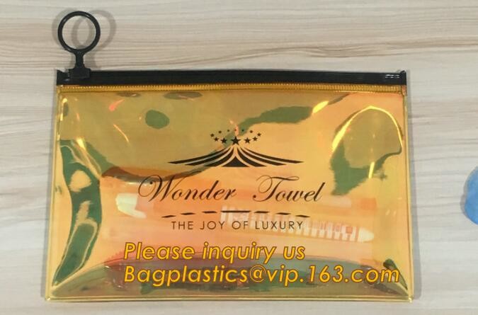 Plastic Bag OEM Custom PVC Loop Handle Image Printed Plastic Shopping Bag,Promotional Clear Waterproof Plastic Cosmetic