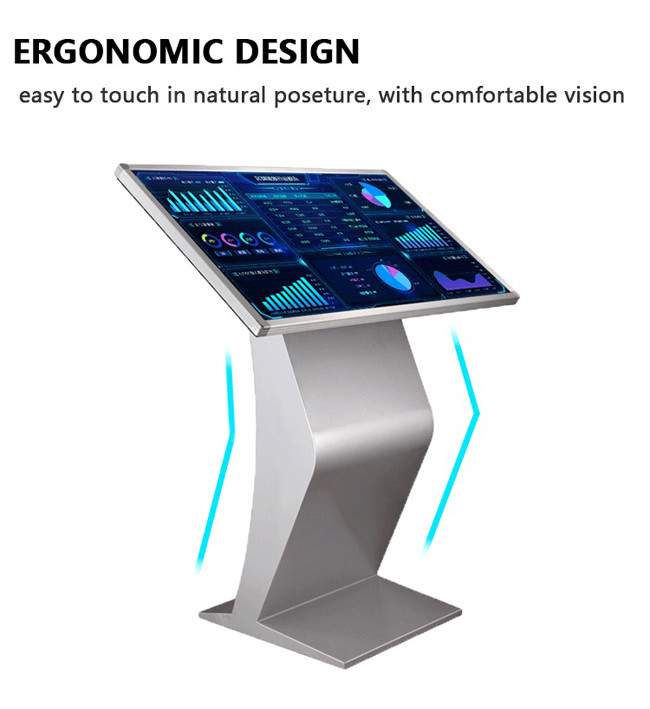 Hotel 6ms Horizontal Touch Screen Kiosk 32'' Black Kiosk Display Screen