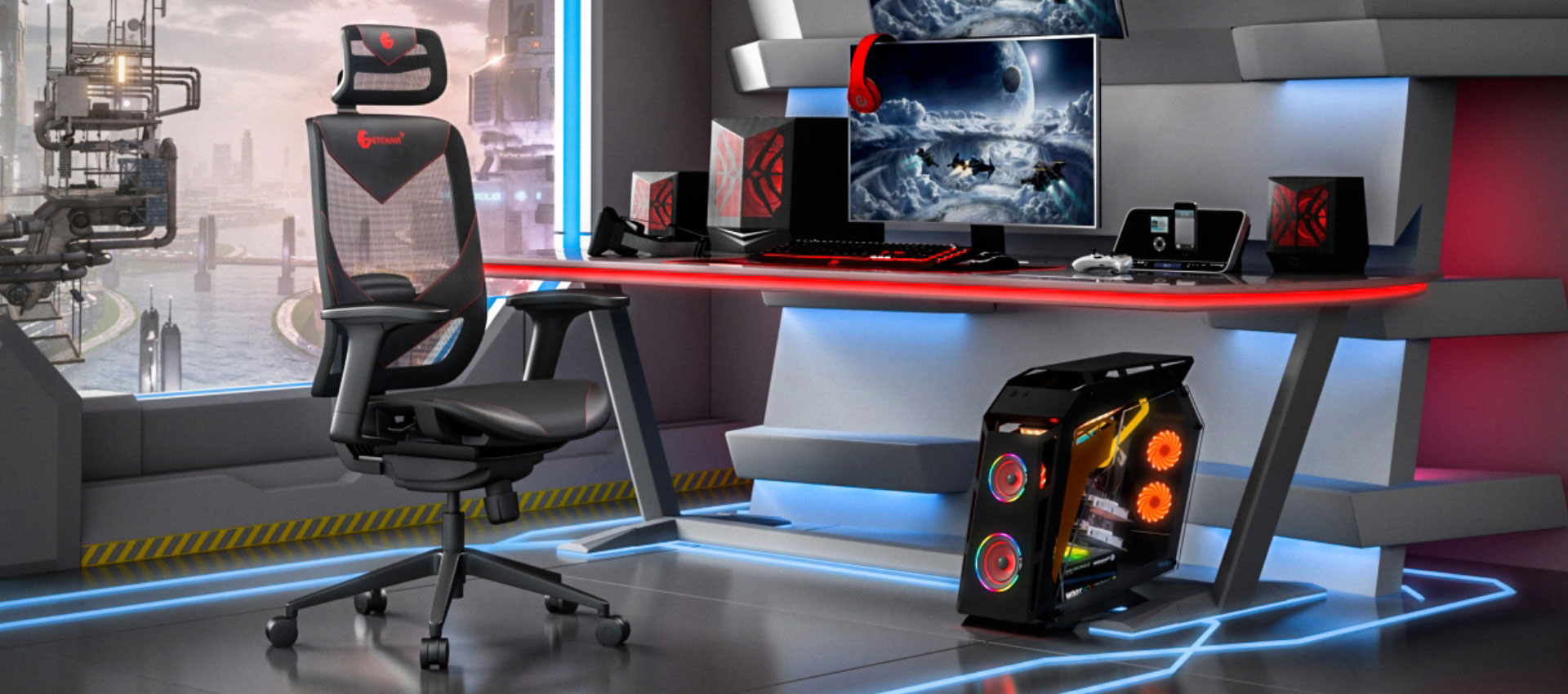 Premium Ergonomic Office Chair Ergo Swivel Staff Mesh Lumbar Support Esports Gaming