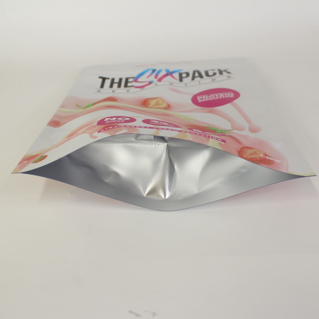 Strawberry protein powder stand up zipper bag 1.2kg sealing food grade packing stand up mylar bags