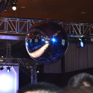 China Festivals Inflatable Event Mirror Ball With Sliver Color , Inflatable Mirrored Sphere on sale