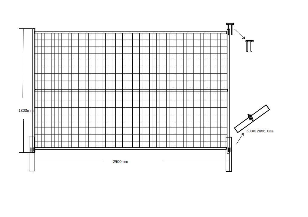 factory Canada standard temporary construction fence