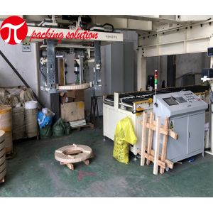 380V Automatic Steel Coil Packing Line With Stacking System And Unloading System