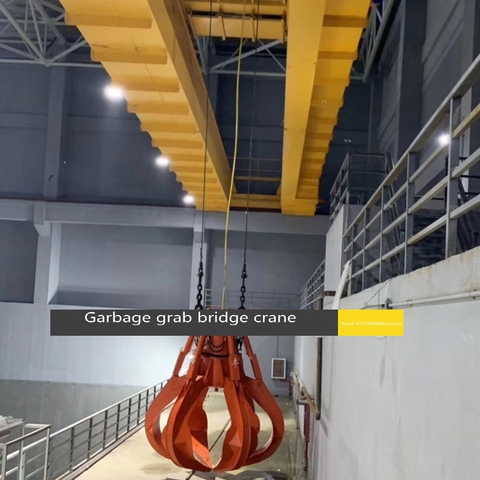 China's high quality and low price 20 ton garbage grab bridge double beam crane, power plant double beam crane, grab dou