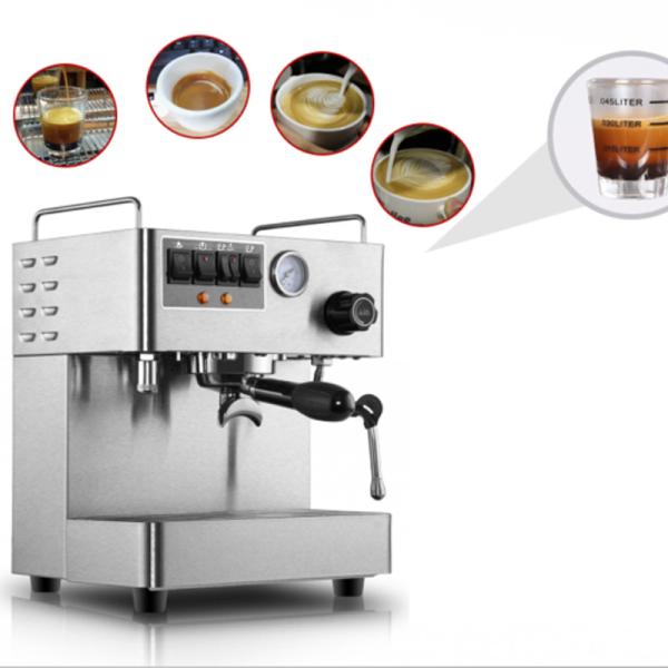 Semi Automatic Dual Boiler Espresso Maker , 15bar Double Boiler Coffee Machine