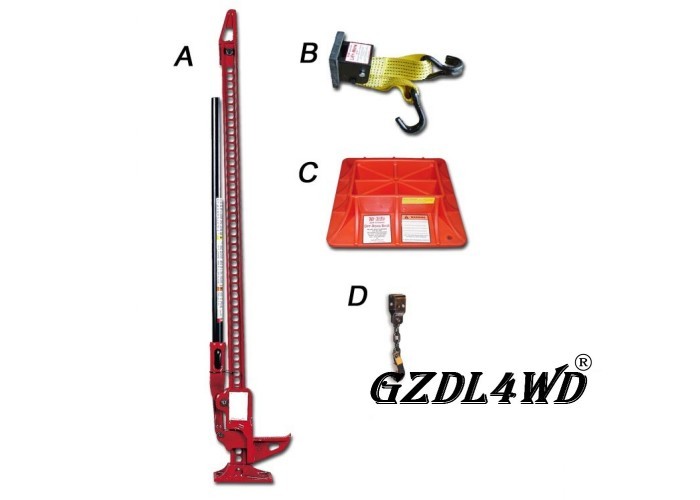 48 Hi Lift 4X4 Off Road Accessories With 7000lbs Capacity / Adjustable Top Clamp Clevis
