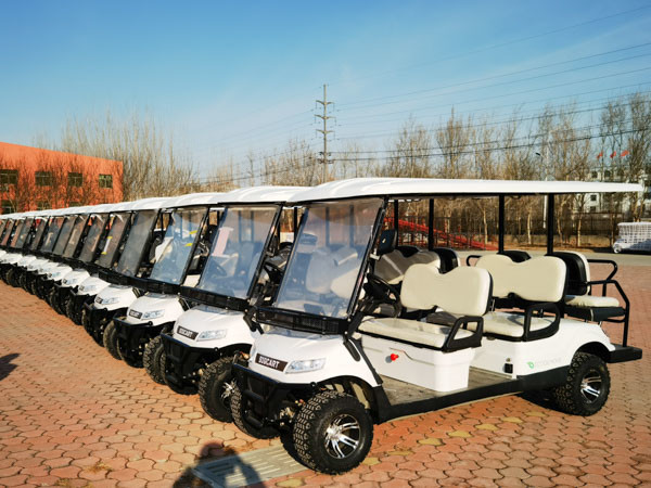 Legal Street Electric Sightseeing Golf Carts With Lithium Battery For Club