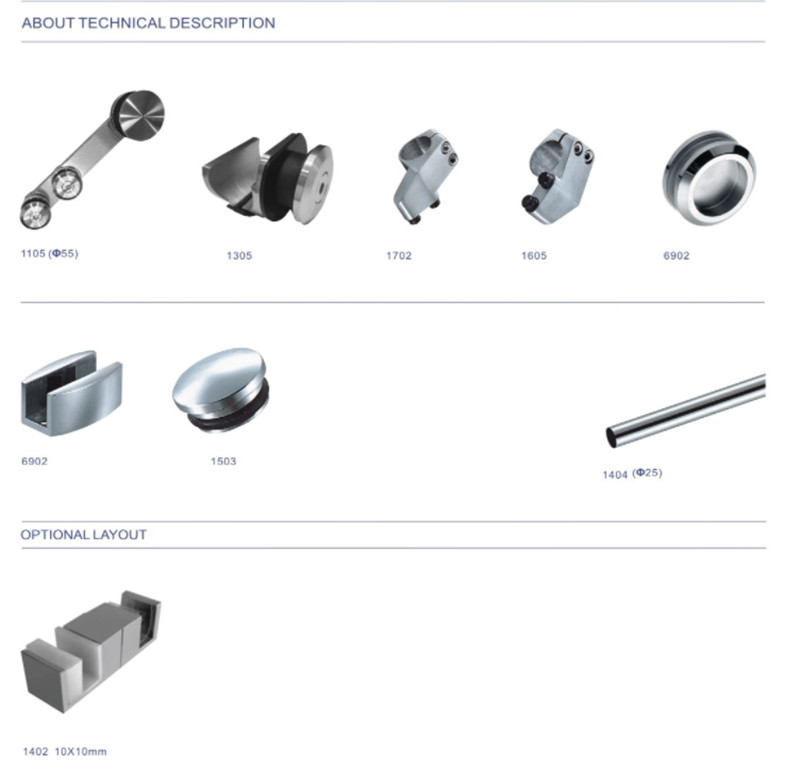 Customized Shower Door Roller Replacement Corrosion Resistance High Security