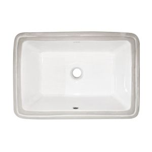 Rectangle WC Under Counter Basin White Ceramics Glazed With overflow