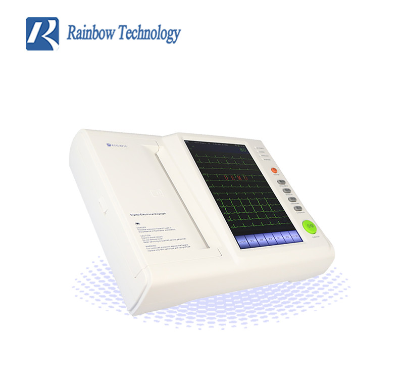 Lightweight Medical ECG Machine Touch Screen External SD Card Convenient Carry