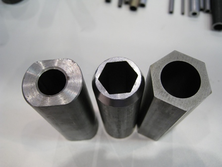 Outside hexagonal inside round seamless steel tubes
