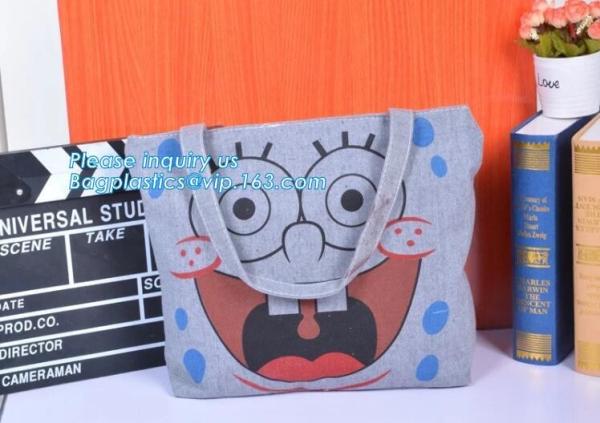 canvas bag custom printed cotton tote bag guangzhou factory in stock,print your