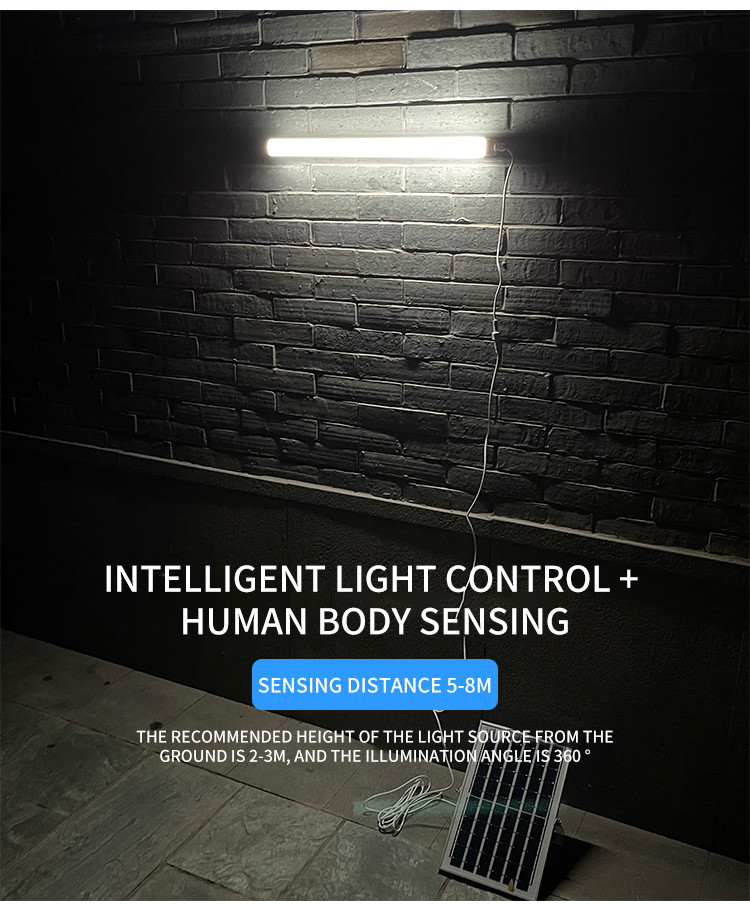 Courtyard 30cm Solar LED Tube Human Body Induction 10m Remote control