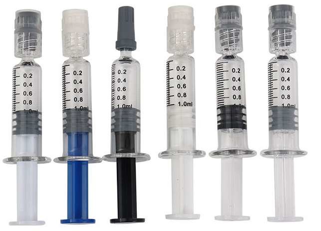 Luer Lock Glass Syringes with Metal or Plastic Plunger Essential Oil Syringe 0.5ml 1ml 2.25ml 3ml 5ml
