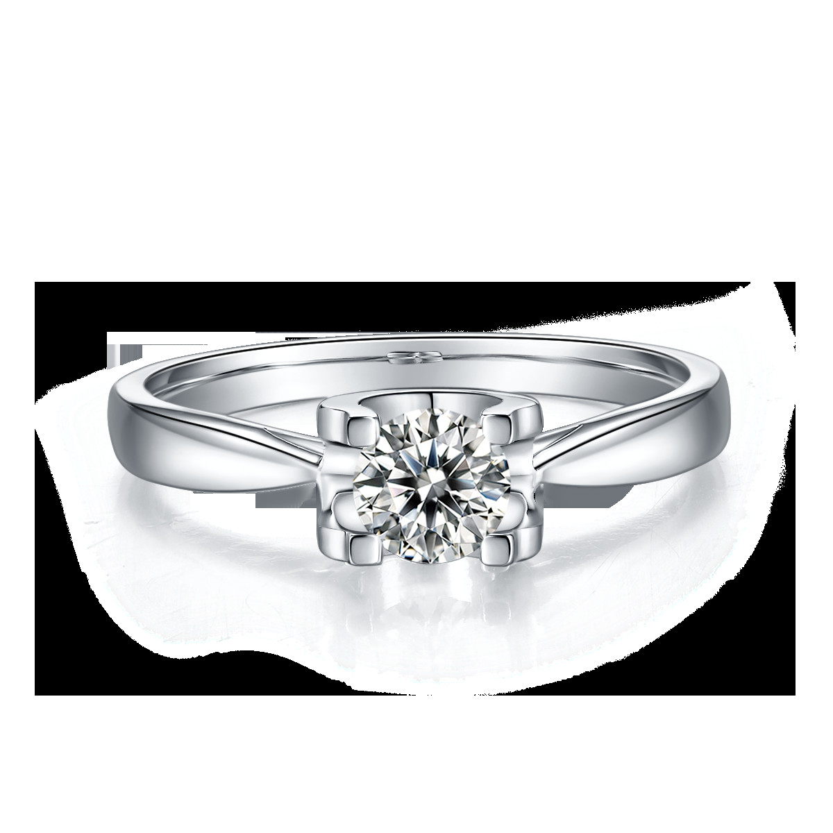 9K with Silver Ring Square White Moissanite Diamond Minimalist Wedding Jewelry