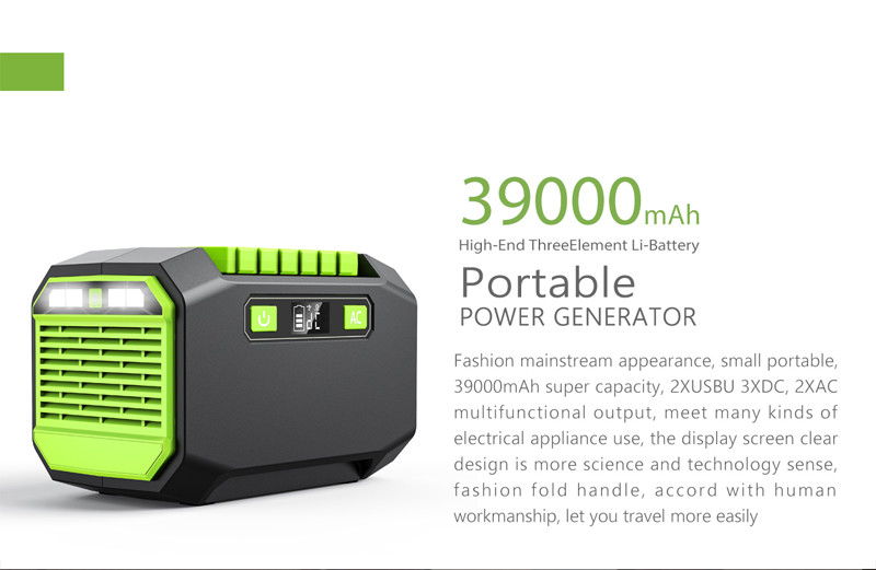 Outdoor Traveling Portable Solar Generators Power Bank Large Capacity 36000mAh